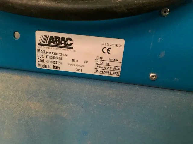 2015 abac 200hp4 luchtcompressor - afbeelding 4 van  6
