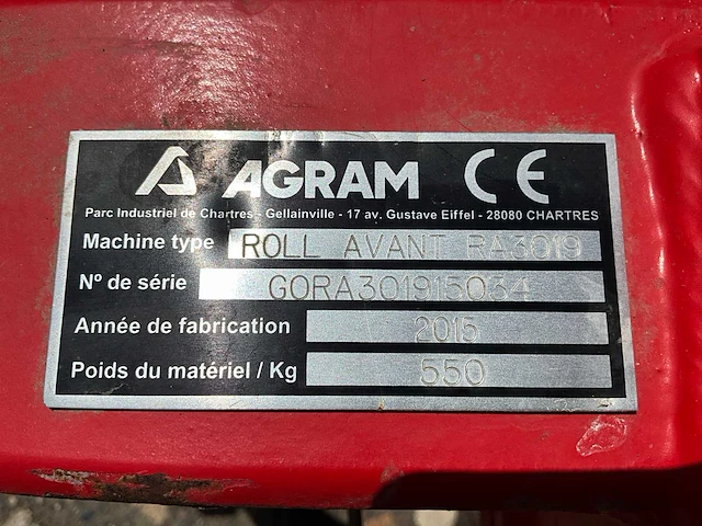 2015 agram roll avant ra3019 vorenpakker - afbeelding 5 van  13