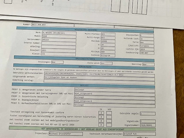 2015 al-wegen bilanciai d410 ijzeren weegbrug - afbeelding 3 van  11