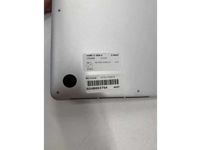 2015 apple macbook pro macbook pro 15.4” a1398 15.4” inch core i7 gen 4 16gb ram 500gb ssd - afbeelding 3 van  11