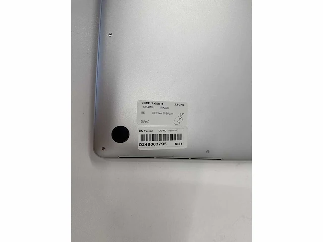 2015 apple macbook pro macbook pro 15.4” a1398 15.4” inch core i7 gen 4 16gb ram 500gb ssd - afbeelding 10 van  10