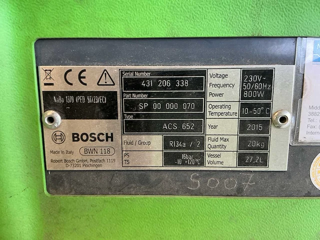 2015 bosch acs 652 airco test- en vulapparaat - afbeelding 2 van  10