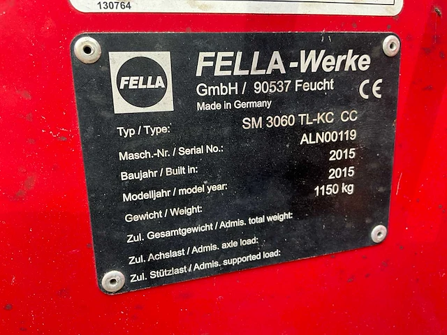 2015 fella sm 3060 tl-kc cc maaimachine - afbeelding 2 van  14