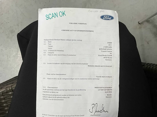 2015 ford transit custom lichte vracht 3 pers. - afbeelding 53 van  60