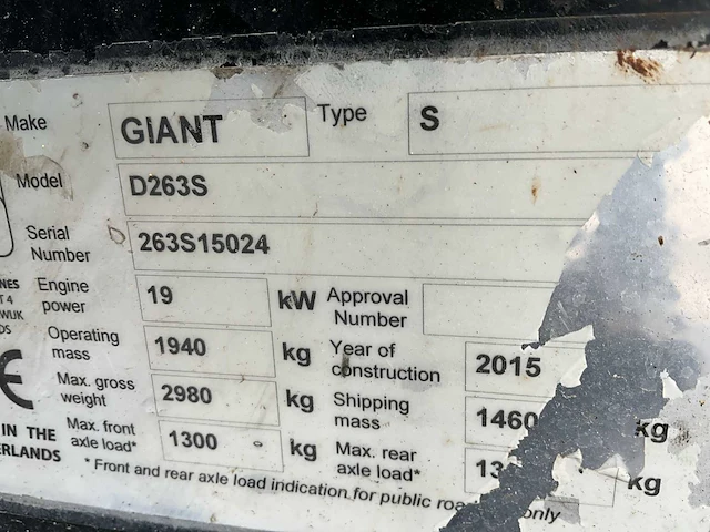 2015 giant d263s kniklader - afbeelding 13 van  20