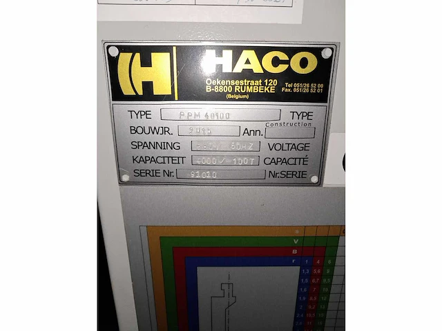2015 haco ppm 40100 cnc-kantbank - afbeelding 2 van  10