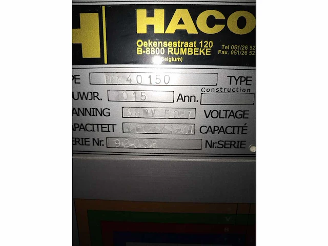 2015 haco ppm40100 cnc-kantbank - afbeelding 2 van  10