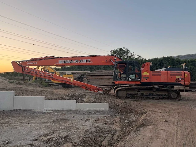 2015 hitachi zaxis 350lc-5b rupsgraafmachine long reach arm - afbeelding 13 van  13