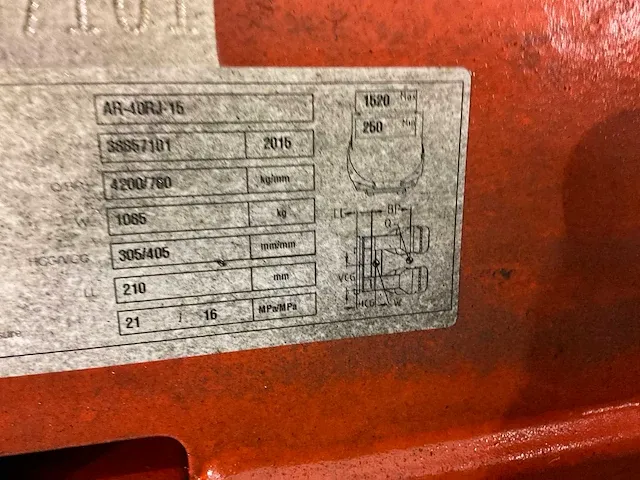 2015 hyster s7.0ft heftruck met balenklem - afbeelding 2 van  10