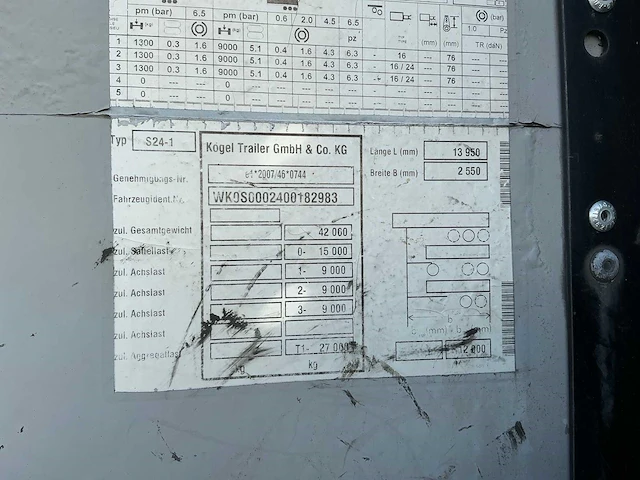2015 kögel s24-1 tautliner coil zeiltrailer - afbeelding 4 van  13
