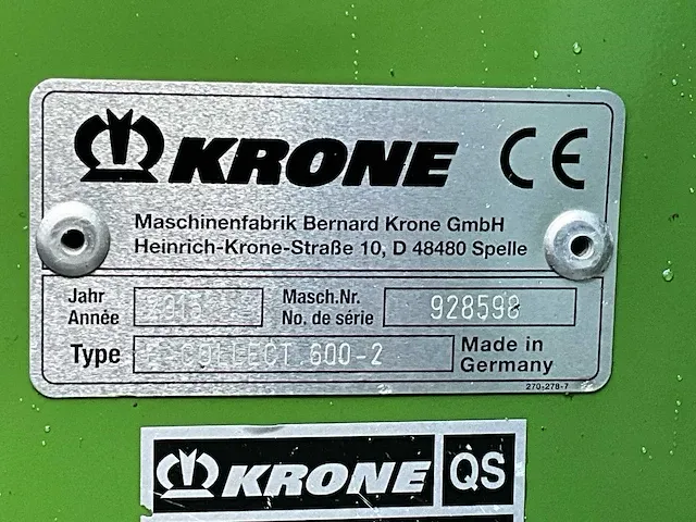 2015 krone e-collect 600-2 maïsbek 8 rijen - afbeelding 14 van  21
