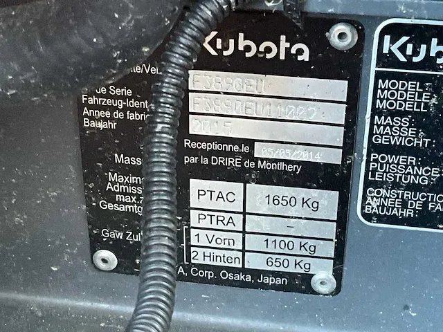 2015 kubota f3890 maaimachine - afbeelding 9 van  18