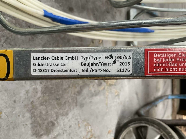 2015 lancier-cable ekh 100/5,5 glasvezel trekveer op haspel - afbeelding 5 van  5