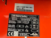 2015 linde r14 reach truck - afbeelding 55 van  59