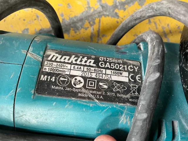 2015 makita ga5021cy haakse slijpmachine (2x) - afbeelding 4 van  4