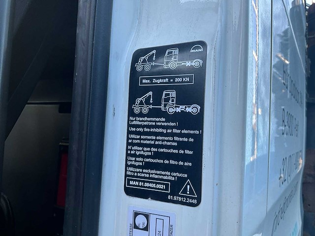 2015 man tgs kraanvrachtwagen met kraan hiab en aanhangwagen pacton - afbeelding 6 van  107