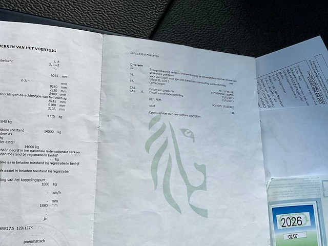 2015 man tgs kraanvrachtwagen met kraan hiab en aanhangwagen pacton - afbeelding 82 van  107