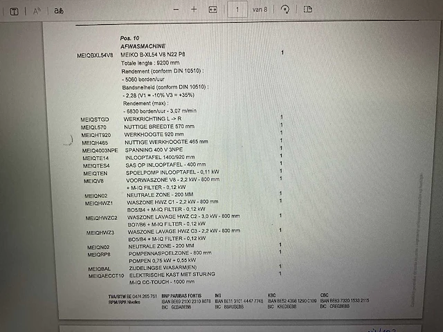 2015 meiko b-xl54 v8 n22 p8 korvenvaatwasmachine - afbeelding 24 van  31