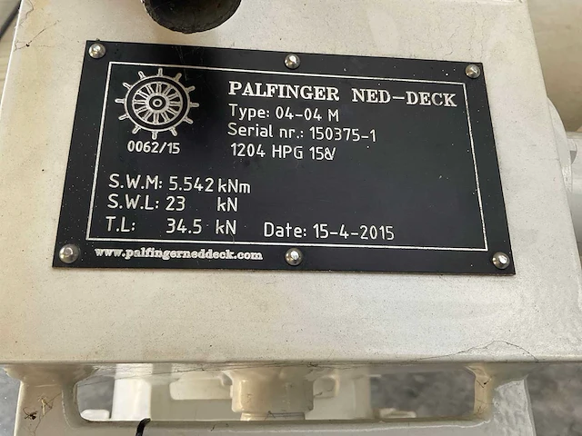 2015 palfinger ned-deck scm 21-4.0l / 04-04 m vrachtwagen kraan - afbeelding 8 van  10