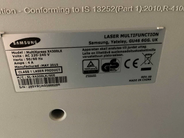 2015 samsung multi xpress x4300lx kleurenprinter - afbeelding 3 van  3