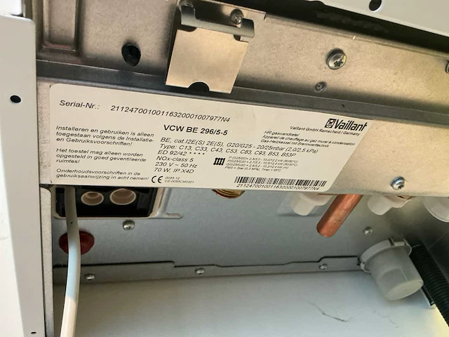 2015 vaillant ecotec plus condensatie gaswandketel - afbeelding 8 van  8