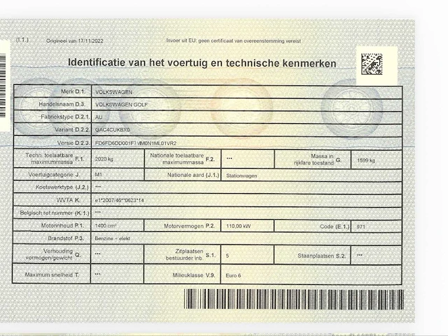 2015 volkswagen golf gte 1.4 tsi hybride auto - afbeelding 15 van  22