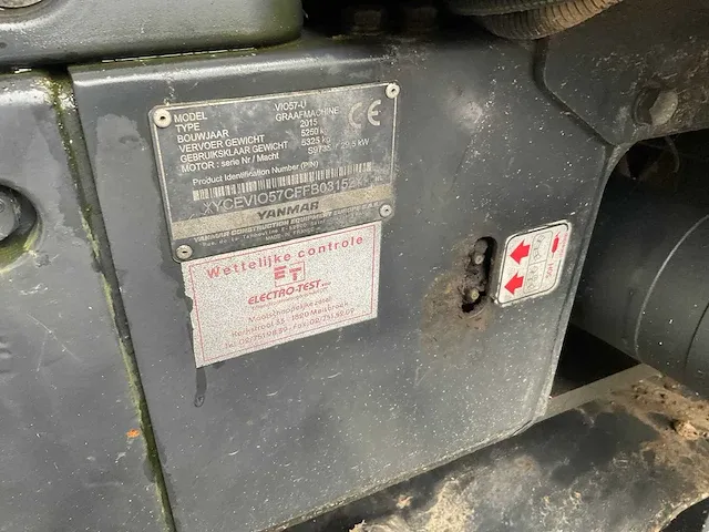2015 yanmar vio57-u minigraafmachine - afbeelding 10 van  23