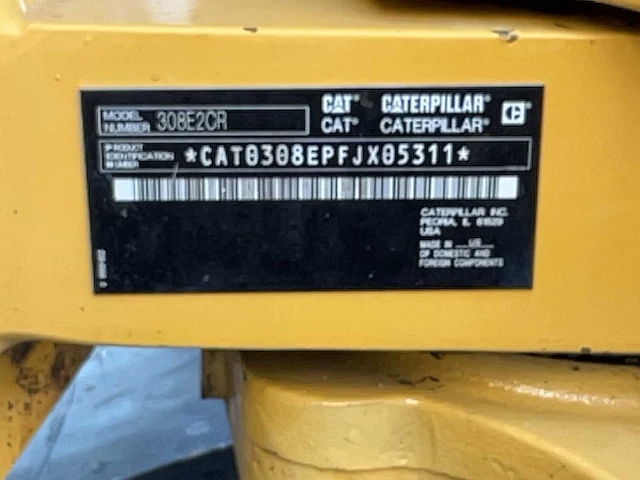 2016 caterpillar 308e2cr midigraafmachine - afbeelding 30 van  36