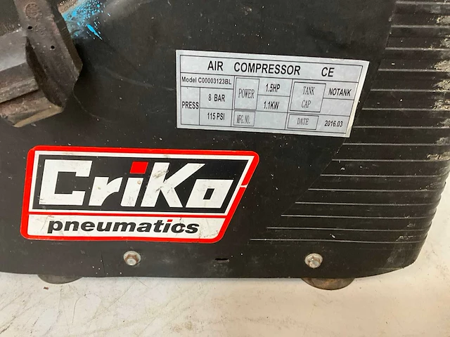 2016 criko c00003123bl luchtcompressor - afbeelding 6 van  6