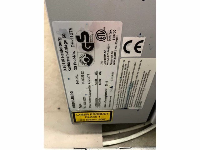 2016 heidelberg hb suprasetter a75 dcl mfg ctp-systeem - afbeelding 2 van  10