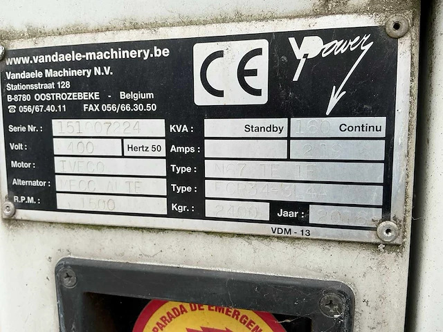 2016 himoinsa hfw 160 noodstroomaggregaat - afbeelding 4 van  14