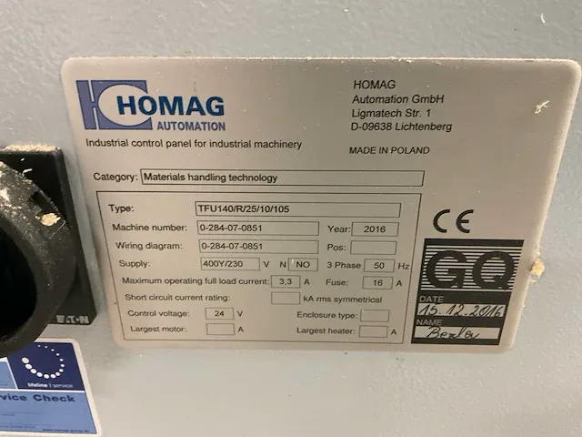 2016 homag kar 370 profiline kantaanlijmmachine - afbeelding 7 van  17