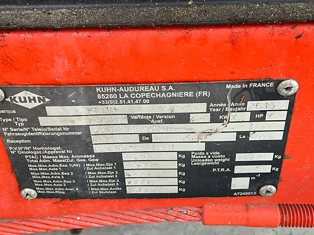 2016 kuhn pro270 voermengwagen - afbeelding 9 van  20