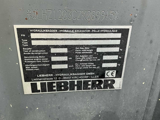 2016 liebherr lh 50 m litronic materiaalhandler - afbeelding 10 van  37