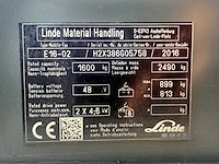 2016 linde e16-02 vorkheftruck - afbeelding 11 van  15