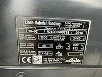 2016 linde e16 evo vorkheftruck - afbeelding 2 van  39