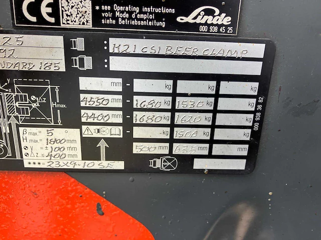 2016 linde h25d vorkheftruck - afbeelding 53 van  58