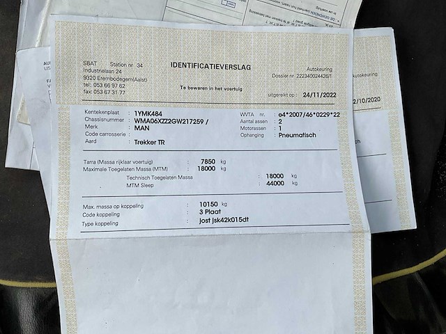 2016 man tgx vrachtwagen - afbeelding 24 van  32