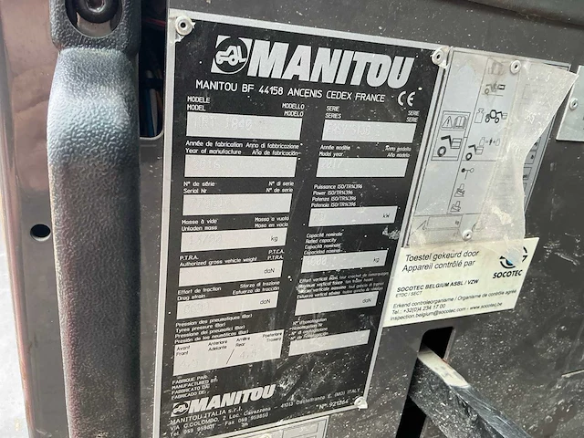 2016 manitou mrt 1840 roterende verreiker - afbeelding 9 van  34
