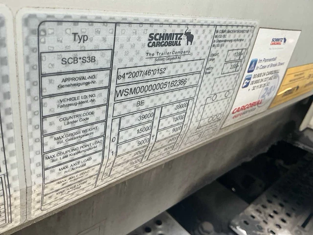 2016 schmitz cargobull scb*s3b oplegger - afbeelding 8 van  17