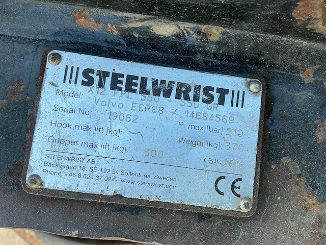 2016 steelwrist x12 fpl s50-s50 gr tiltrotator - afbeelding 7 van  7