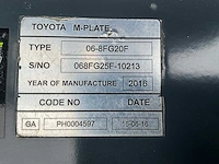 2016 toyota 06-8fg20f vorkheftruck - afbeelding 27 van  34