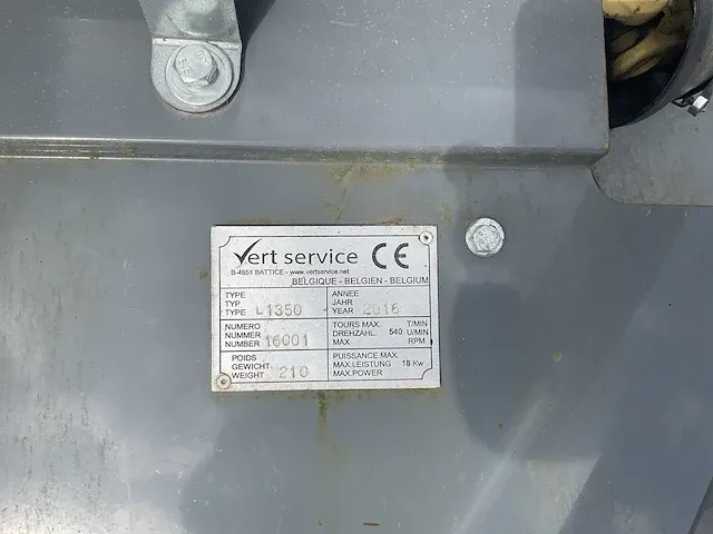 2016 vert service l1350 grasoogstmachine - afbeelding 6 van  7