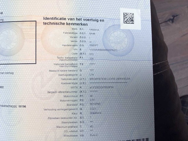 2016 yamaha yn50ft sa46 scooter - afbeelding 6 van  14