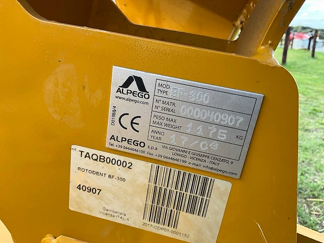 2017 alpego bf-300 rotorkopeg - afbeelding 4 van  17
