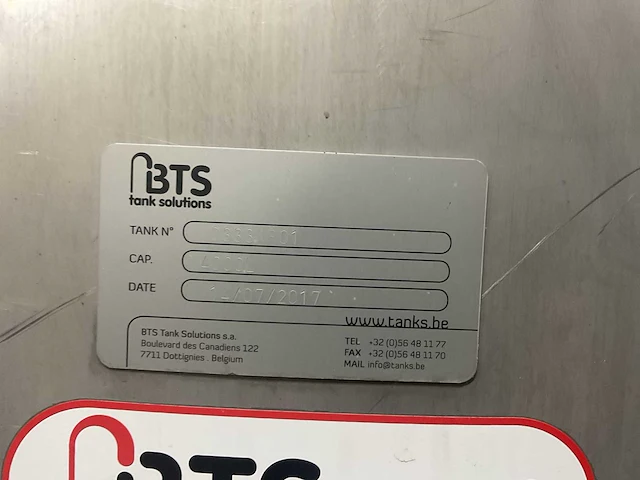 2017 bts rvs opslagtank - afbeelding 4 van  4
