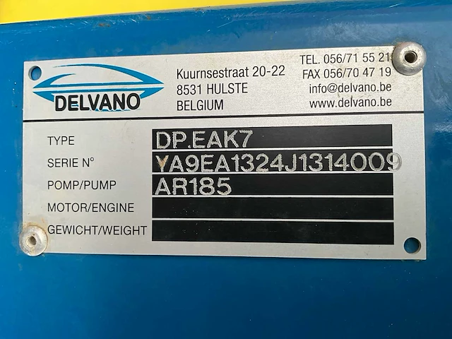 2017 delvano dp.eak7 gedragen veldspuit - afbeelding 19 van  26