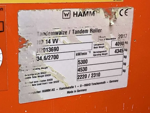 2017 hamm hd14w duowals - afbeelding 13 van  21
