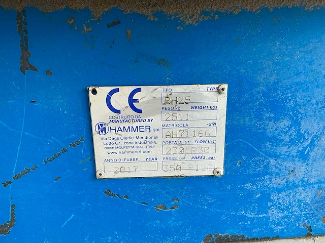 2017 hammer rh25 betoncrusher - afbeelding 2 van  11