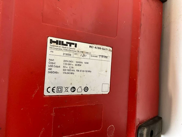 2017 hilti rc4/36-dab werfradio - afbeelding 5 van  6